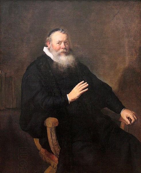 REMBRANDT Harmenszoon van Rijn Portrait of the Preacher Eleazar Swalmius oil painting picture